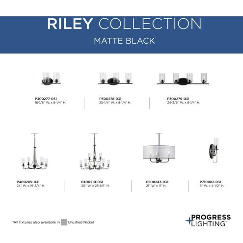Riley 1 Light 5 inch Matte Black Wall Bracket Wall Light